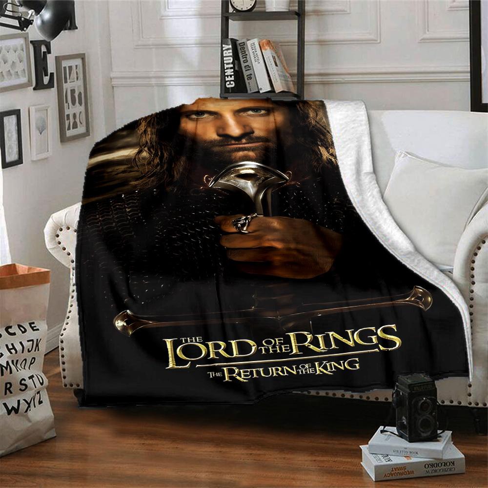 1pc Lord of the Rings Return of the King Flannel Blanket Soft Warm Throw for Home, Office, Travel, All-Season Cozy Bedding GiftL1301