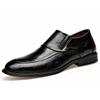 Men's Leather Shoes Men's Autumn and Winter Business Dress Soft Leather Soft Bottom Pointed Head One Pedal Suit Shoes Wedding Groom