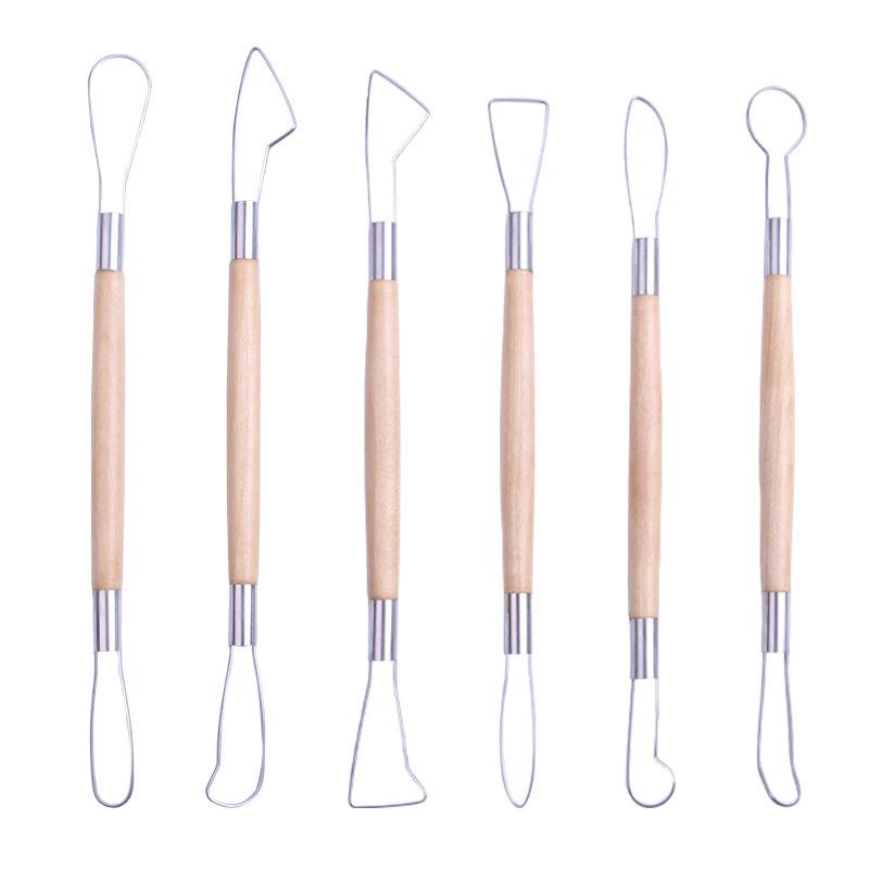 Pottery Tool Set: Clay Carving Double-Headed Wire Knife & Trimming Tools