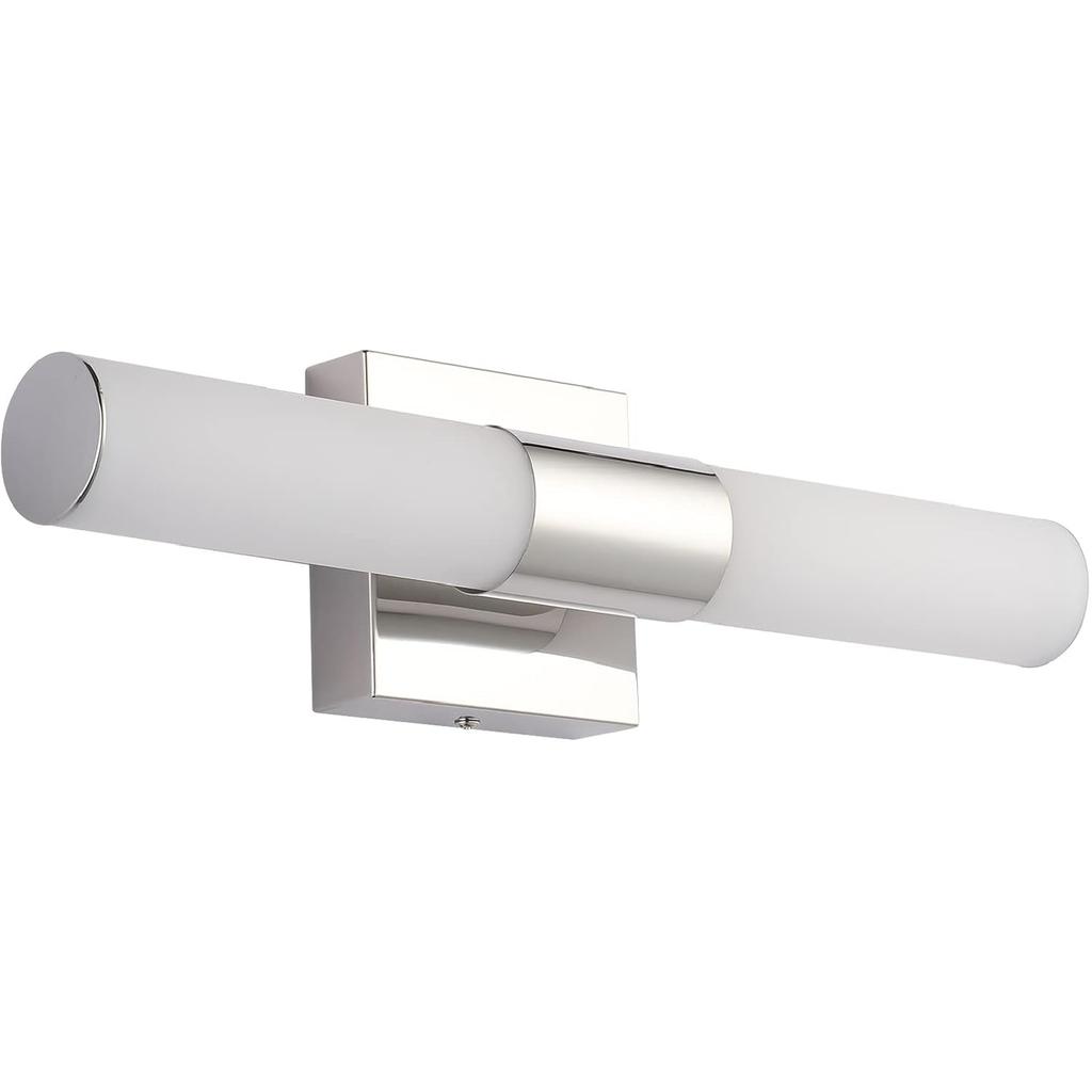 Bathroom Vanity Light Fixture, 16" Inches 8W 6000K Chrome LED Mirror Lights for Bathroom Wall Sconces Bar Lighting