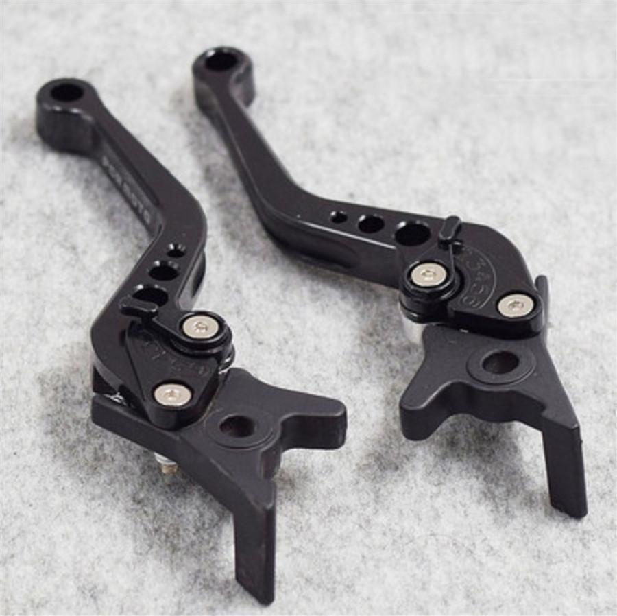 2 Pcs Black CNC Aluminium Alloy Motorcycle Double Disc Brake Modification Lever