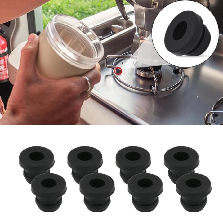 16PCS Nonslip Rubber Plugs Grommet Caravans Cooker Hob Protectors Heat Resistant Caps Heatproof Protective Covers