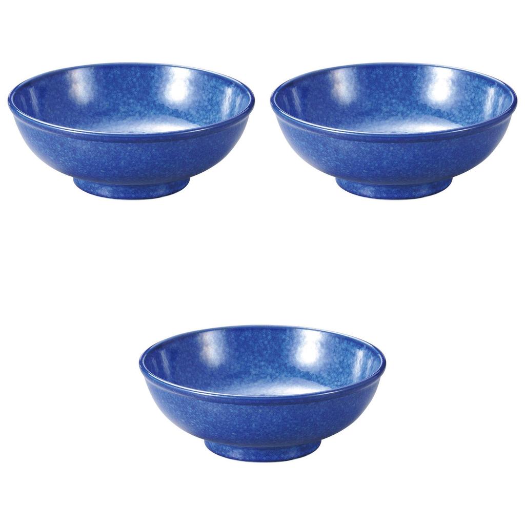 Set of 3 Blue Marble Tamadon x 8 cm Chinese Rice Bowl Setomonohonpo 7.0 [21.5 (1400 cc)]