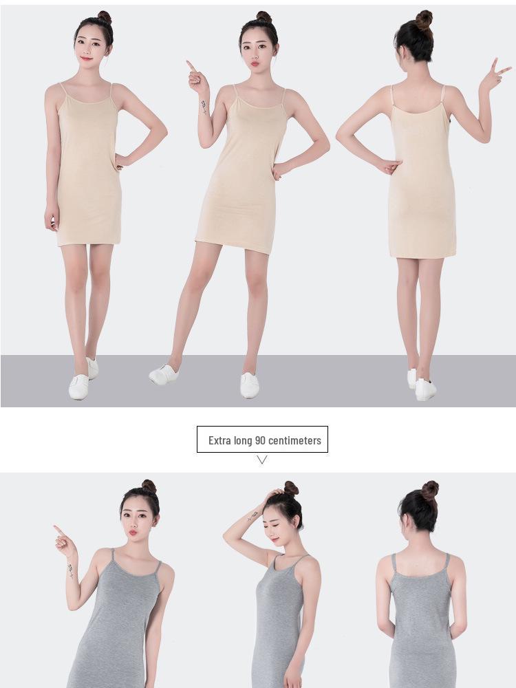 Women's Modal Anti-Transparent Slip Dress - Thin Base Body Shaping Camisole Lining