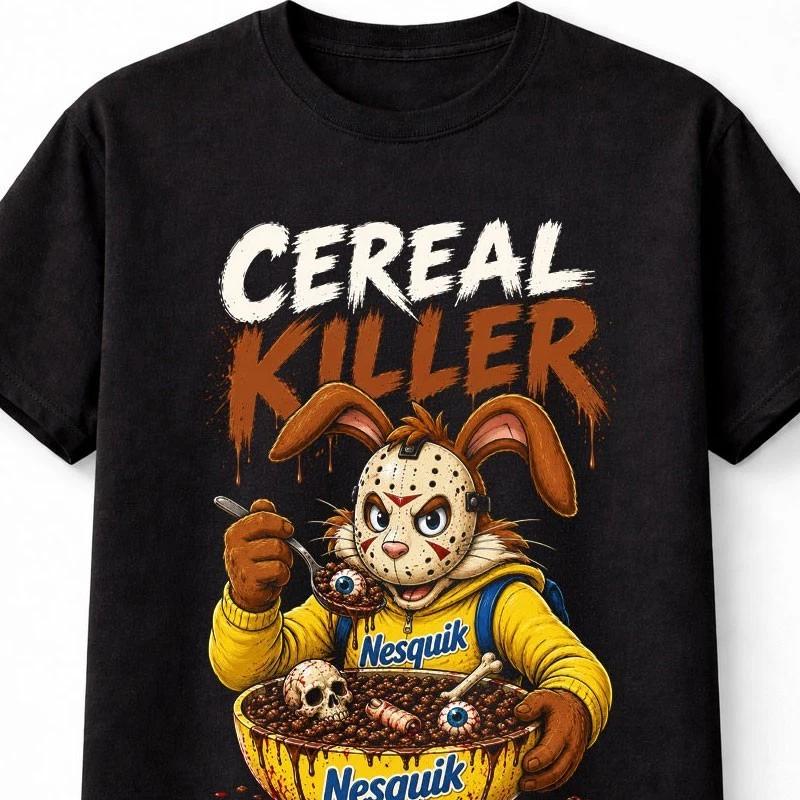 Cereal Killer Horror Bunny Nesquik Slasher Unisex TShirt S