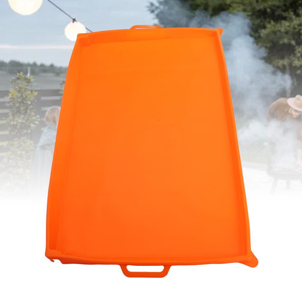 BBQ Grill Mat, Food Grade Folding Grill Mat, BBQ Grill Accessory, Outdoor Grill, Orange