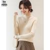 Women's 100% Wool Half-High Collar Sweater