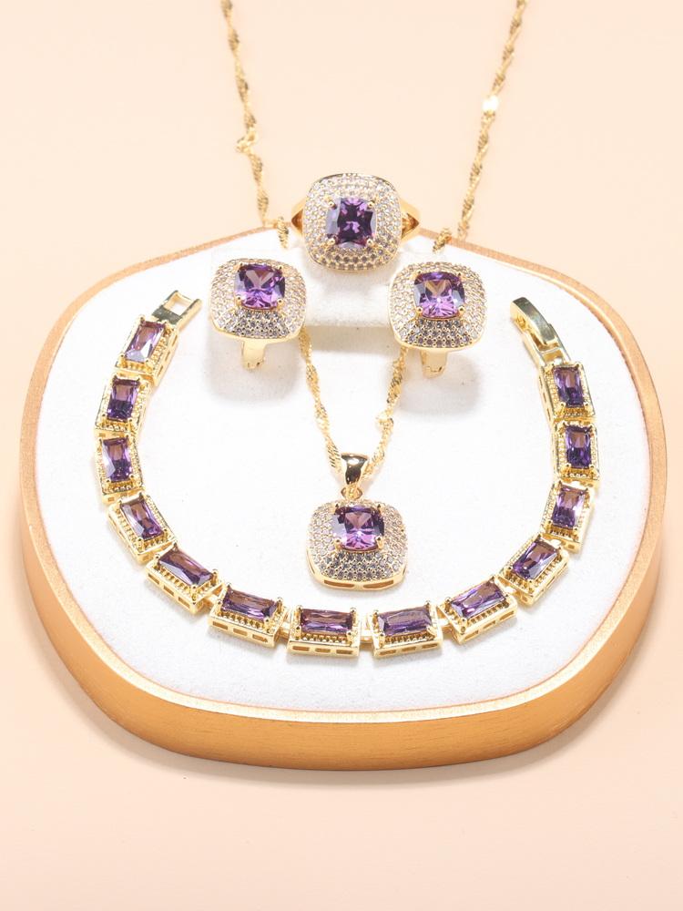 Brazilian Wedding Accessories  Gold Plated Dubai Luxury Quality Zircon Necklace And Hoop Earrings Bridal African Jewelry Sets