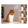 Cat-Shaped Night Light with Aromatherapy Bedside Table Lamp with Sound Function Rechargeable Soft Warm Glow Decorative Figurine Gift for Home Office