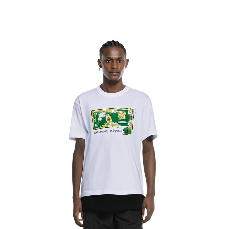 Uniqlo X Jean-Michel Basquiat Collaboration SS24 Front Graphic Print Short Sleeve T-Shirt Unisex Tops White 470740-00