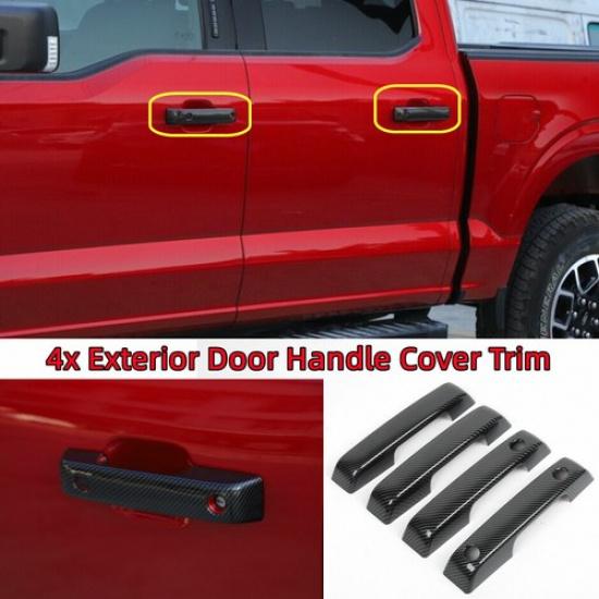 

4X Exterior Door Handle Cover Outdoor Handle Trim Decor for - Ford F150