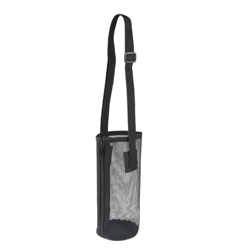 Meshes Water Bottle Holder Sleeve Water Bottle Carriers Bag for Clear Hydrations Monitoring Zippers Access Oxford Fabric