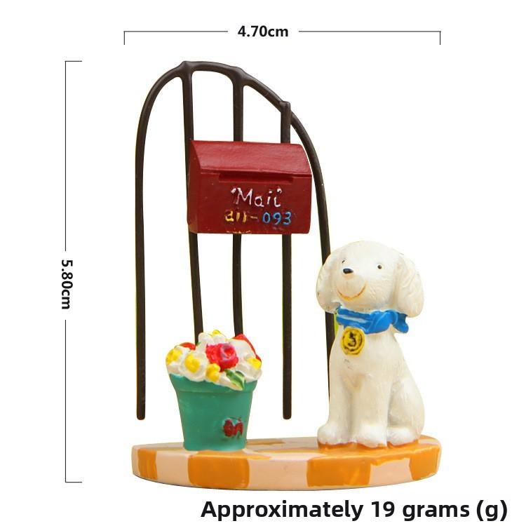 Small Fresh 3d Resin Dog Flower Pot With Creative Garden Ornament For Office And Home