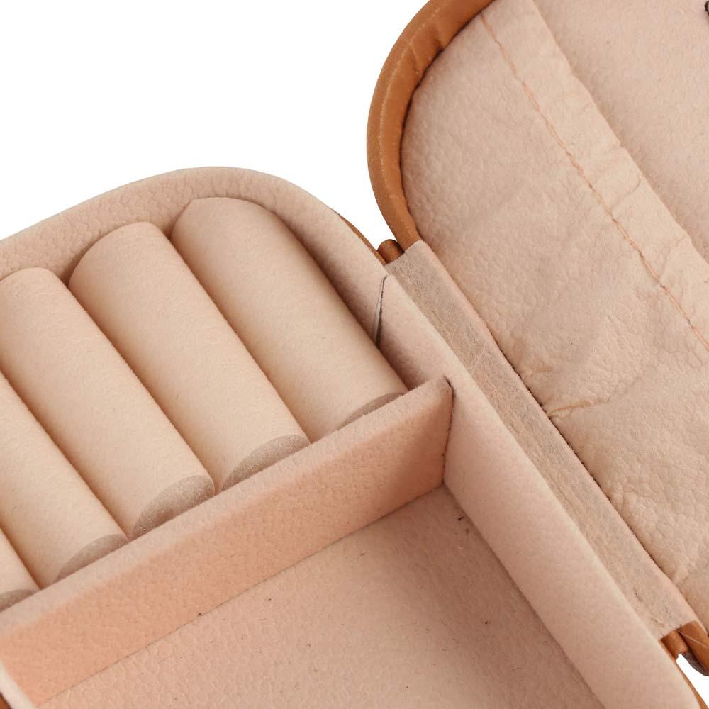 Classic Leather Jewelry Organizer Box Macaron Color Earring Storage Case  Perfect Gift