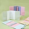 custom A6 PU leather macaron budget binders color notebook money organizer planner budget binder