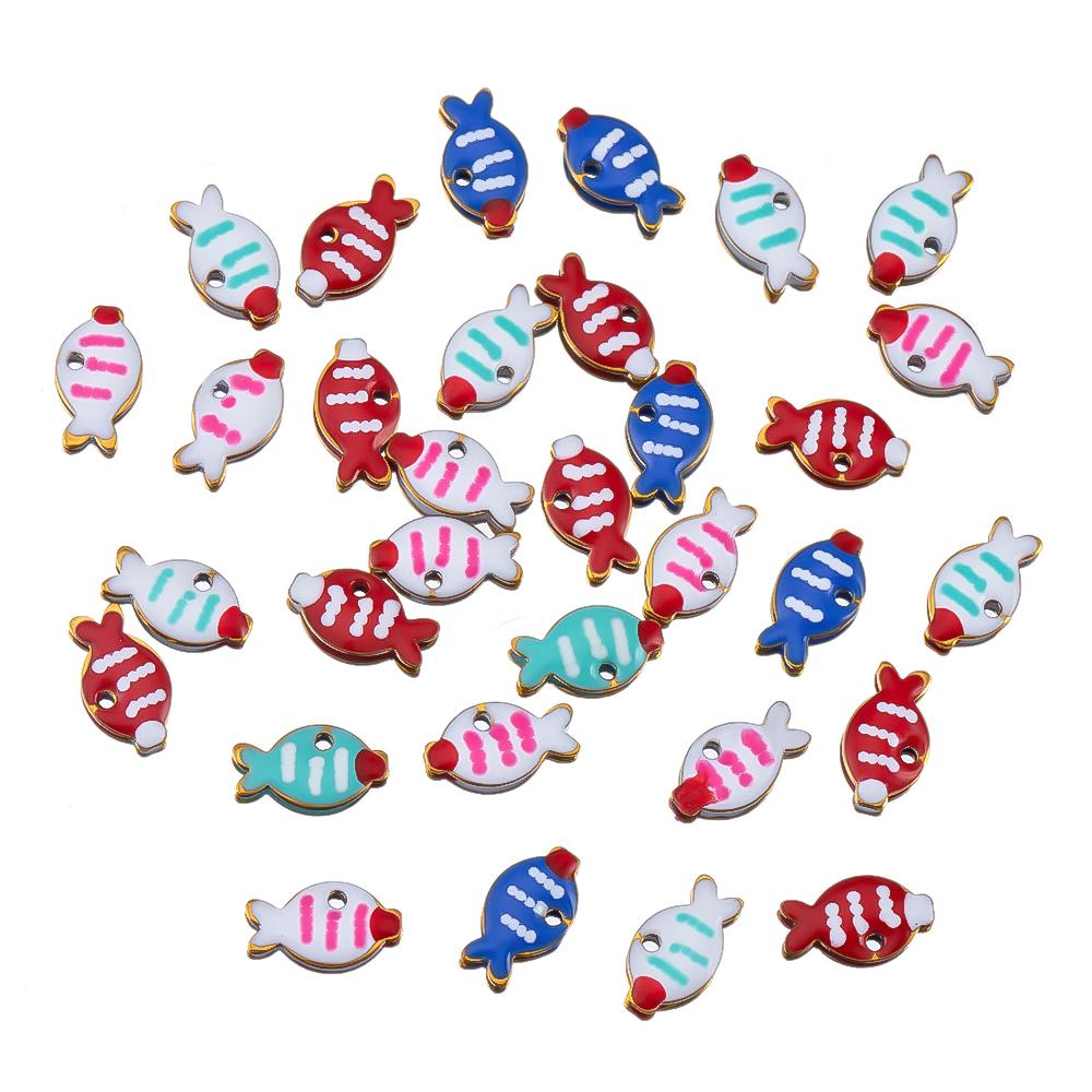 20pcs Stainless Steel Cute Marine Dolphin Octopus Crab Fish Tail Starfish Charms Necklace Earring Pendant for DIY Jewelry Making