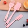 3Pcs Non-Stick Silicone Cream Scraper Bread Cake Butter Spatula Mixer Oil Brush With Pp Handle Cake Spatula Kitchen Baking Tool