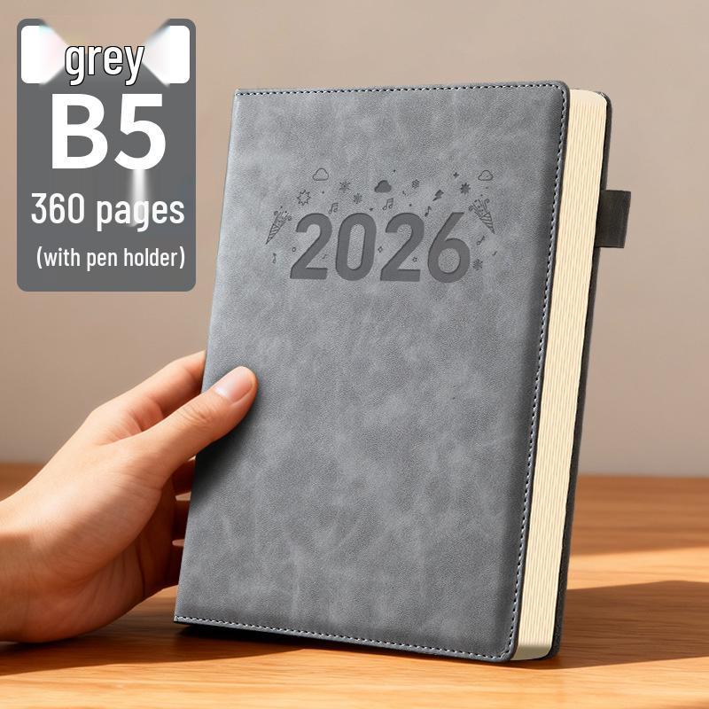 A4 Large 2026 Diary Notebook for Daily Business & Meetings