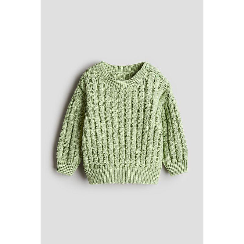 

HM Fall 2025 New Arrival Children s Clothing Baby Boy Twisted Knitting Cotton Pullover 1268875