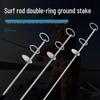 Single Plug Double Ring Bracket Fishing Rod Holder