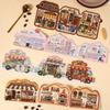 Tiny Treasure Shop Series Vintage Coffee Bread Flower Landscape Sticker Creative DIY Journal Material Collage Stationery
