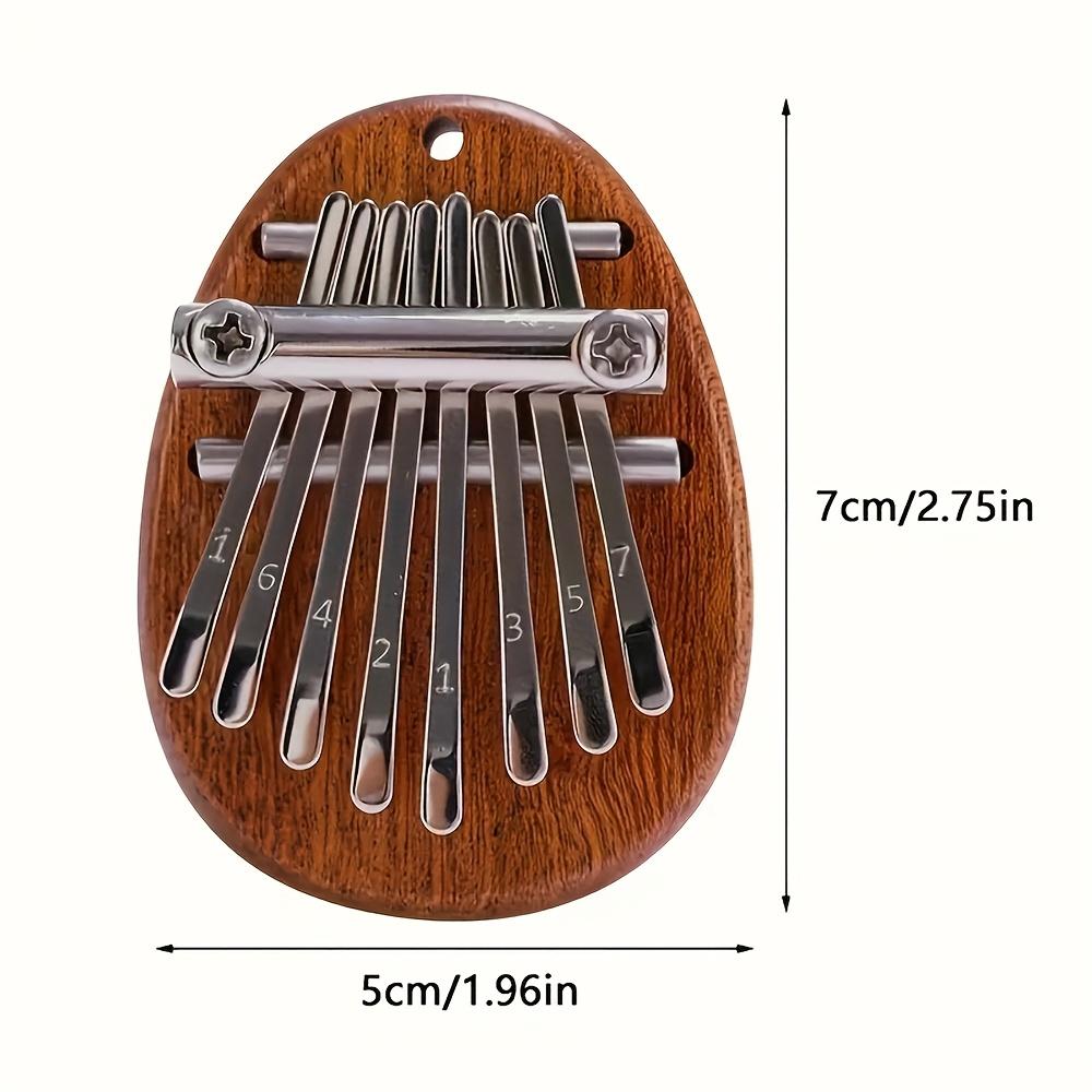 Durable And Safe Mini Kalimba Thumb Piano 8 Key Wooden Finger Piano With Lanyard Perfect For Friends Valentine'S Day Beginners Adults