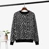 Leopard Print Women's Color Block Knit Sweater - Autumn/Winter Loose Pullover