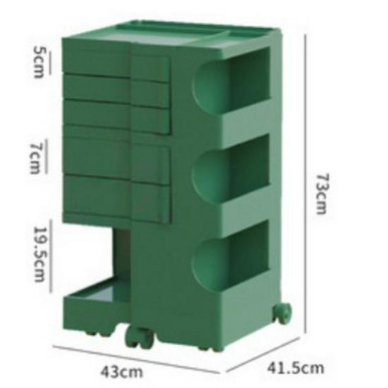Nordic Rotating Multi-Layer Storage Cabinet: Versatile Makeup, Bedside, or Snack Organizer