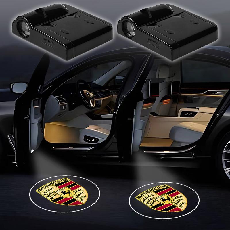 Car Door LED HD Welcome Courtesy Shadow Projector Lamp Logo Light Decal For Porsche Carrera Cayenne Panamera 911 Macan Boxster