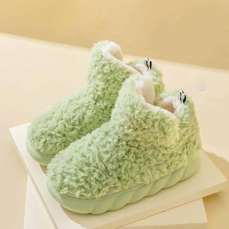 Winter Warm Shoes for Woman Men Indoor Slippers Soft Plush Couples Home Floor Snow Boots Anti-slip Female House Footwear