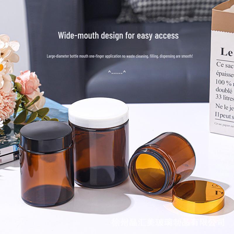 50g Bernsteinglasflasche: Gesichts-, Augencreme & Kerzenhalter, Tragbare Probengröße