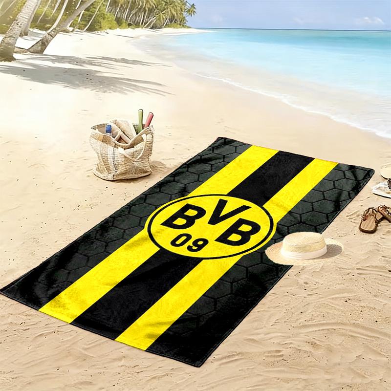 Dortmund Glory: BVB Spirit beach towel Beach towel for vacation photos soft Absorbent bath towel seaside quickdrying swim towel