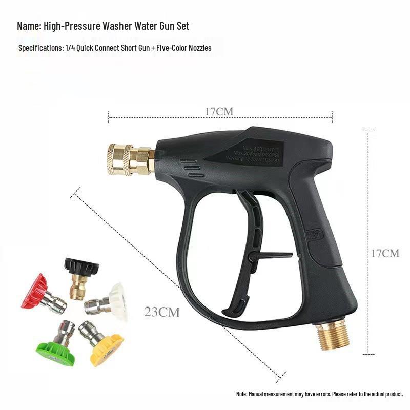 Fan-Shaped High-Pressure Car Wash Spray Gun with Aluminum Valve Core for Cleaning
