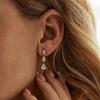 Dangle Drop Earrings for Women Wedding Bridal Rhinestone Long Cubic Zircon Chandelier Sparkly 14K Gold Plated Dainty Jewelry