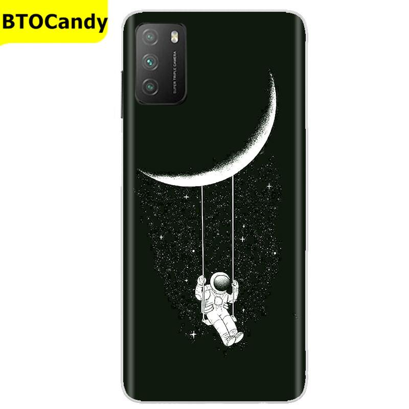 Für POCO M3 Hülle, Weiche Silikon-Rückseite, Telefonhülle für Xiaomi Poco M3 Pro 5G, Rückseitige Abdeckung, Weiche TPU Coque für POCO M 3 M3 Silikonhülle