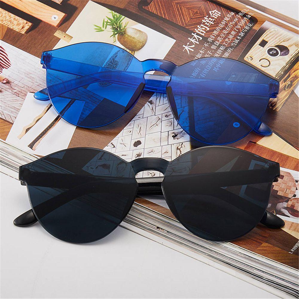 Costume Candy Color Eyewear Transparent Heart Sunglasses Sunglasses For Women Rimless Heart Glasses