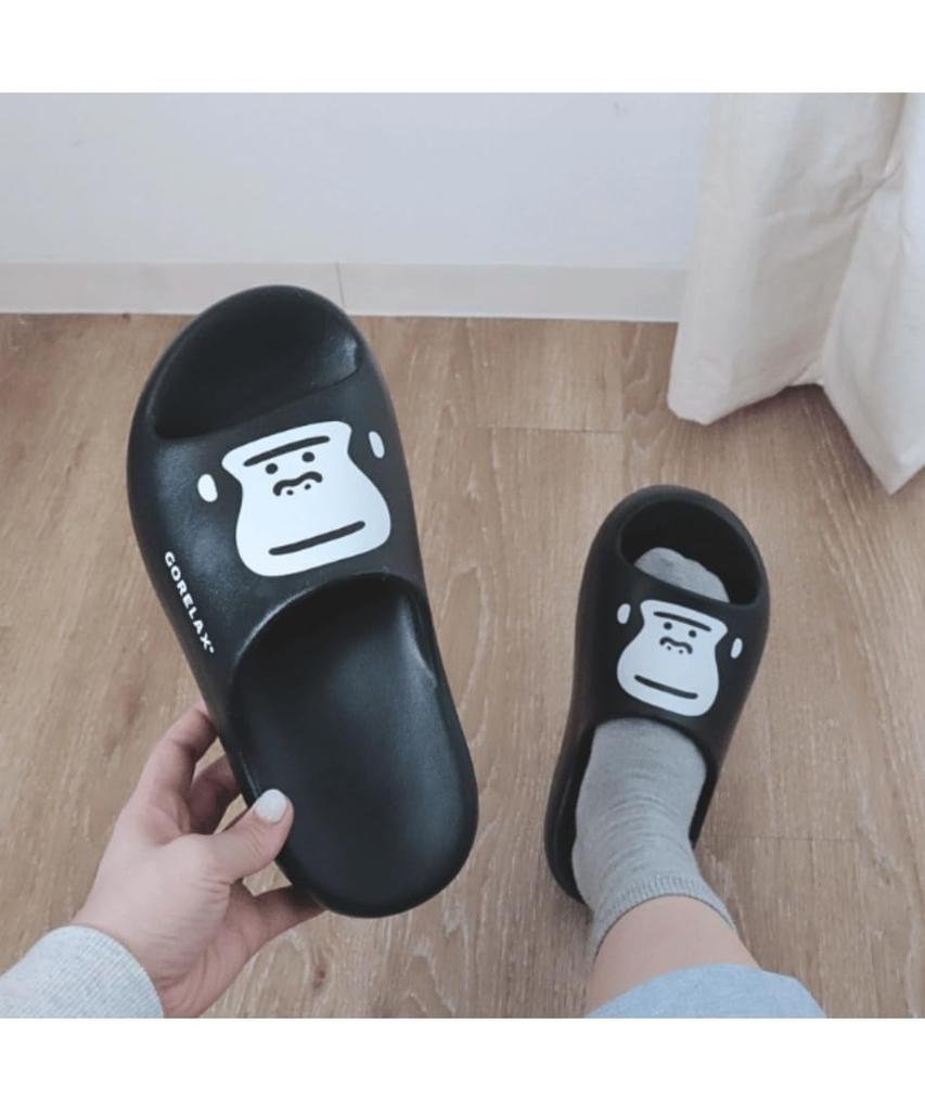 Kiefer Erschaffe Entspannende Weiche und Bequeme 25P45498 Mamoru-sans Badeschuhe, Schwarz, M,