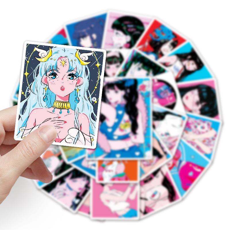 51 Pictures of Baby Sweetheart Girl Personality DIY Doodle Suitcase Notebook Car Refrigerator Water Cup Stickers