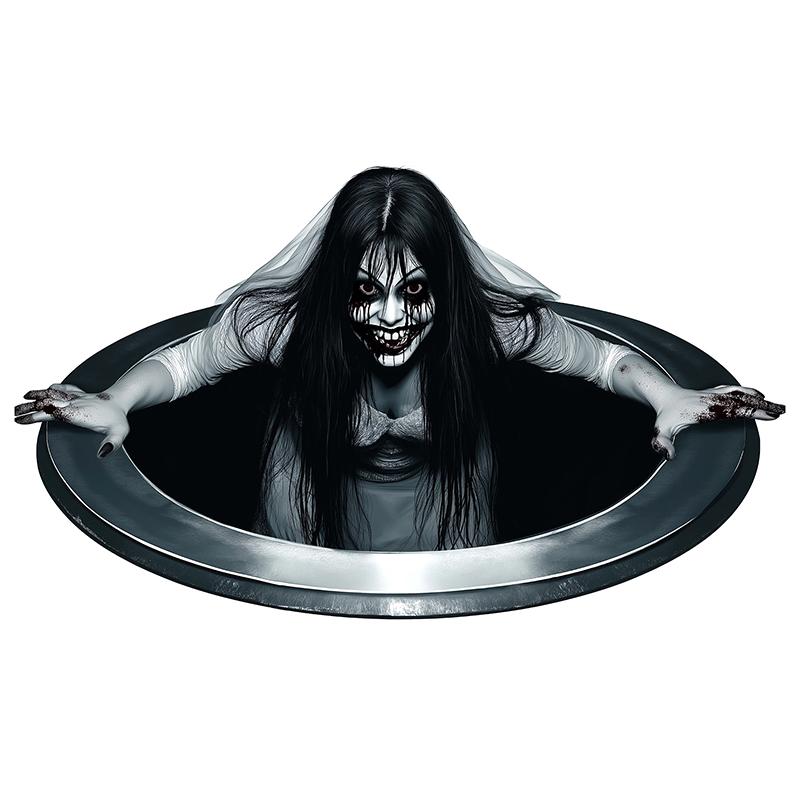 

Halloween Wall Stickers Horror Horror Long Hair Ghost Bridal Floor Stickers Bedroom Living Room Wall Stickers Home Decoration