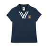 Fashionable Comfortable Skin-Friendly Short Sleeve Polo Shirt Women Tops Navy-Blue FZ0277-478