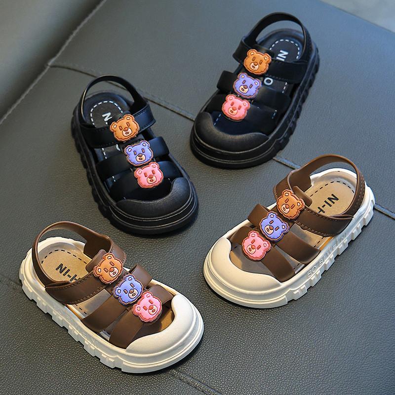 Cartoon Paradise Kids Open Toe Sandals With Pvc Material Non Slip Sole For Active Summer Wear