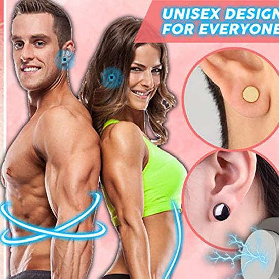 4Pcs Unisex Magnetic Slimming Acupoints Stimulating Jewelry Ear Stud Earrings