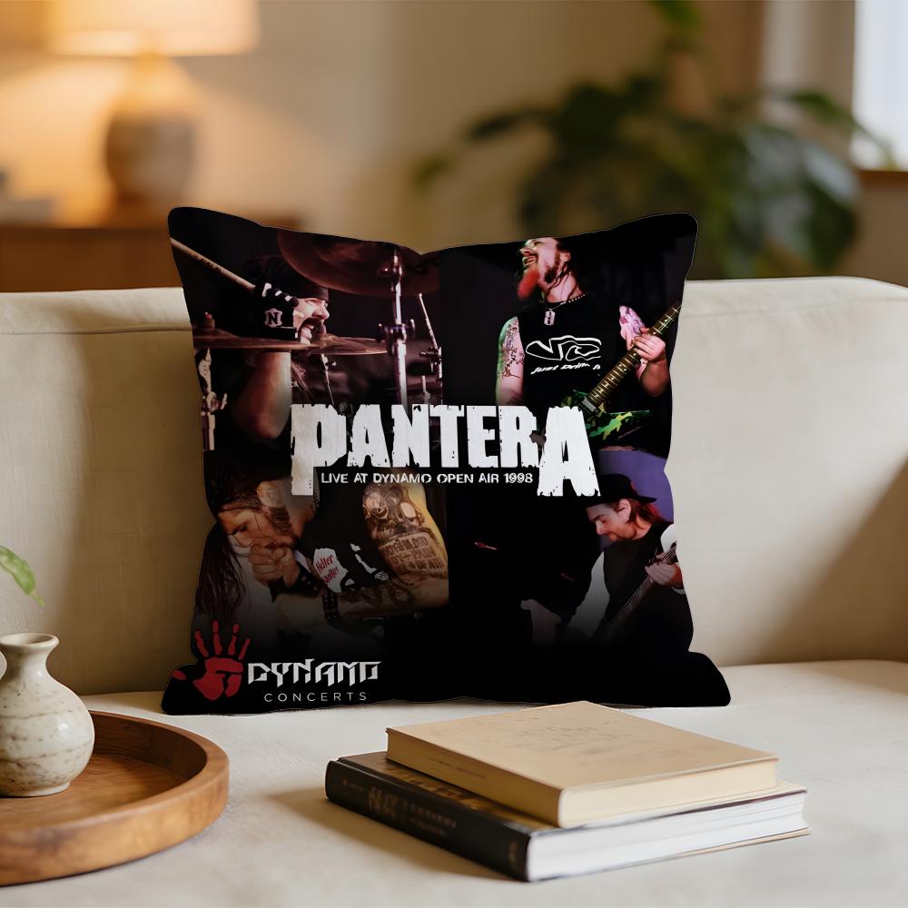 PPantera Band Cushion Cover Short Plush Pillowcase for Bed Sofa Carwashable