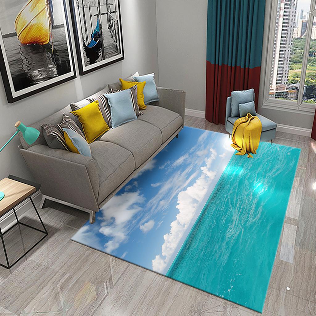 Bathroom Toilet Bedroom Kitchen Living Room Non-slip Floor Mat Sunset Ocean Beach Sky Landscape Rug