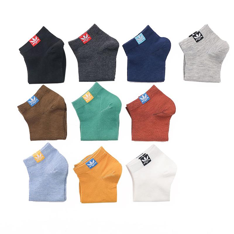 

Мужские носки, короткие носки, повседневные всесезонные носки, дышащие неглубокие носки, однотонные носки-лодочки 10pairs разноцветный