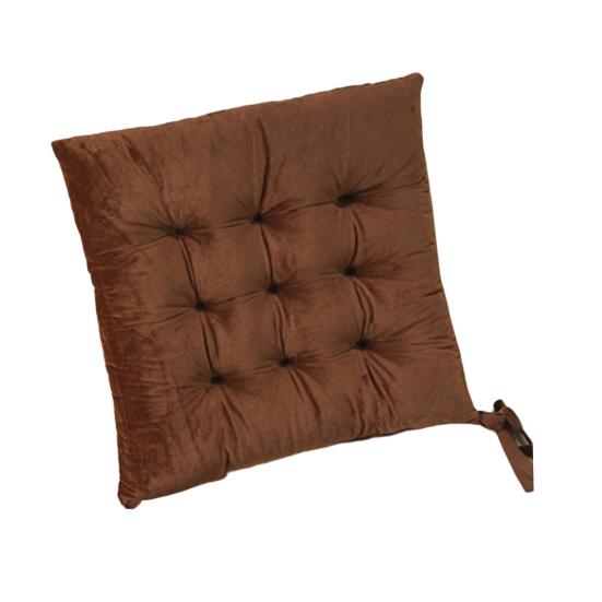 Seat Cushion Crystal Velvet Fabric Thickened High-Elastic Sponge Long Sitting Comfort Cushion Anti-Slip Design Solid Color Chair Cushion
