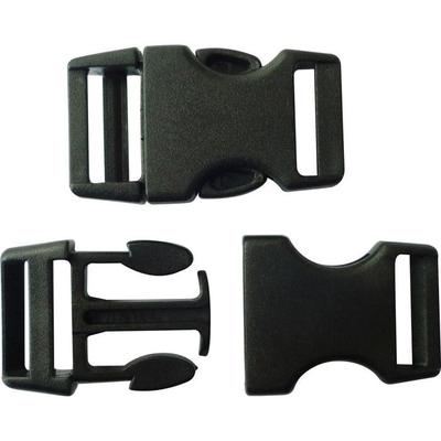 Créacord - Plastic Clip Clasps (ideal Créacord) 4x2cm Black X10