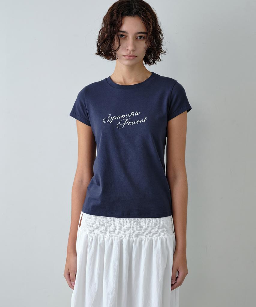 Simeteuligpeosenteu Logo Lettering Ts / Navy