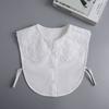 Ruffle Lapel White Fake Collar Women Detachable Collars Scarf False Collar Shirt Tie Plaid Female Removable Dickie Shirt Women