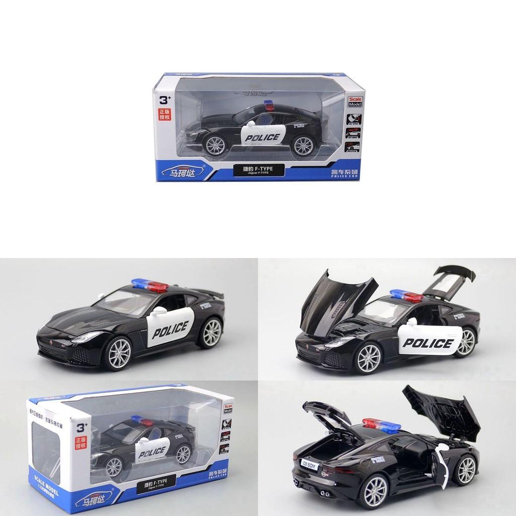 Jaguar Police Ftype Car Model 132 Alloy Diecast With Lights Sound Collector For